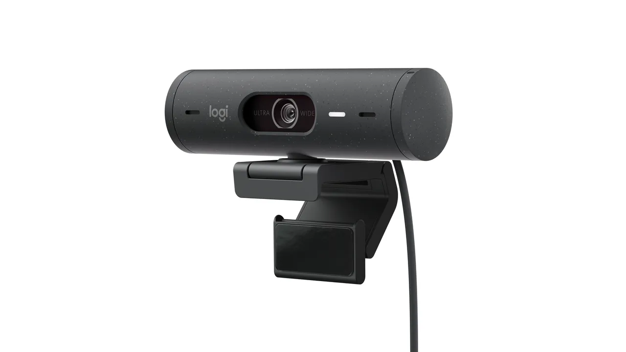 Logitech Brio 500 Full HD 1080p webcam w light correction, auto-framing, & Show Mode - Graphite