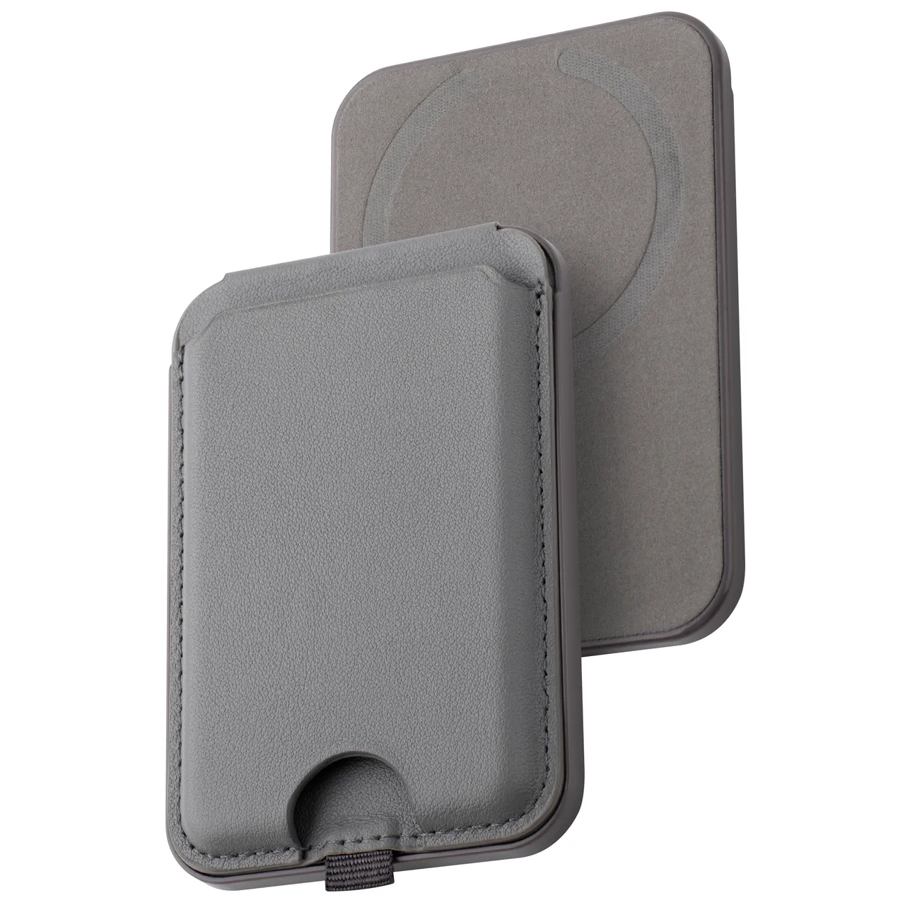 Dviced Leather magsafe foldable cardholder and stand - Grey
