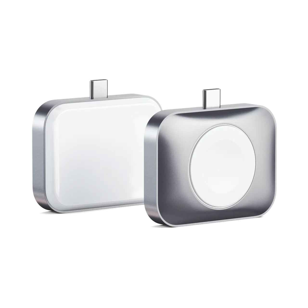 Satechi USB-C 2 in 1 Wireless charging dock for Apple watch and Airpods - Silver