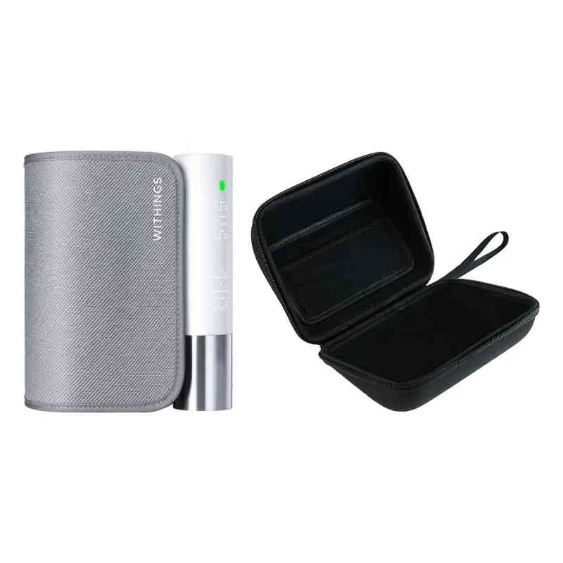 "Withings Blood Pressure Monitor Core w Wifi sync, Led screen, ECG sensor, Digital stethoscope (including Travel case for BPM Core)"