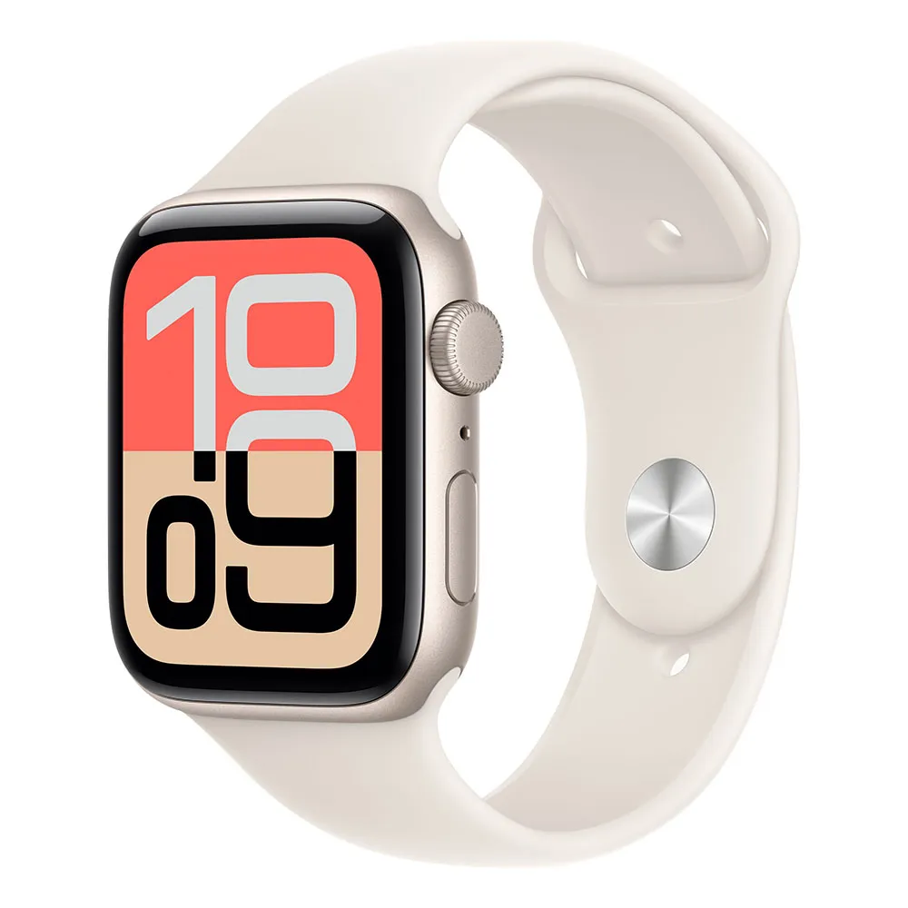 Apple Watch SE 3 GPS 44mm Starlight Aluminium Case with Starlight Sport Band - M/L