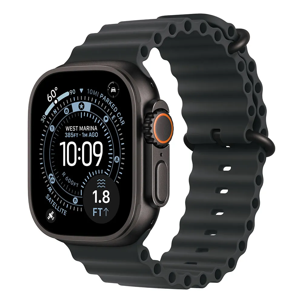 Apple Watch Ultra 3 Cellular 49mm Black Titanium Case with Black Ocean Band