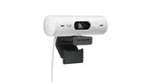 Logitech Brio 500 Full HD 1080p webcam w light correction, auto-framing, & Show Mode - Off White