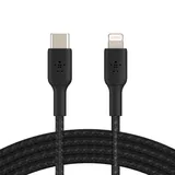 Belkin BOOST CHARGE USB-C to Lightning Cable, Braided - 2M - Black