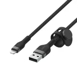 Belkin BOOST CHARGE PRO Flex  USB-A to LTG, Braided Silicone Cable - 2M - Black