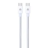 Dviced Cable USB-C to USB-C Nylon Textile 1,25m - White