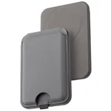 Dviced Leather magsafe foldable cardholder and stand - Grey