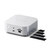 Satechi Thunderbolt 5 CubeDock with SSD Enclosure (3xTBT 5 Downstream Ports, TBT 5 Host Port 140W,2x USB-C 3.2, 2x USB-A 3.2, 2.5 Gigabit Ethernet,SD & microSD Reader,M.2 NVMe SSD Enclosure,Active Cooling) - EU - Silver