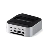 Satechi Thunderbolt 5 CubeDock with SSD Enclosure (3xTBT 5 Downstream Ports, TBT 5 Host Port 140W,2x USB-C 3.2, 2x USB-A 3.2, 2.5 Gigabit Ethernet,SD & microSD Reader,M.2 NVMe SSD Enclosure,Active Cooling) - EU - Silver