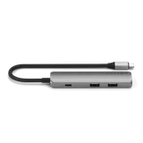 Satechi 4-in-1 USB-C Slim Multiport Adapter 4K - Space Grey