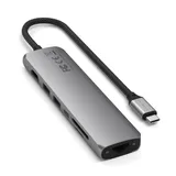 Satechi 7-in-1 USB-C Slim Multiport Adapter with Ethernet - Space Grey