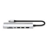 Satechi 7-in-1 USB-C Slim Multiport Adapter with Ethernet - Silver