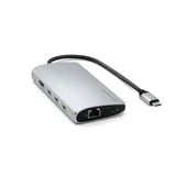 Satechi USB-C MultiPort Adapter 8K with Ethernet V3 - Silver