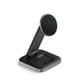 Satechi 2-in-1 Foldable Qi2 Wireless Charging Stand - Space Gray