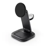 Satechi 3-in-1 Foldable Qi2 25W Wireless Charging Stand -Type A,G,C for US,EU,UK - Space Black