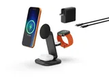 Satechi 3-in-1 Foldable Qi2 25W Wireless Charging Stand -Type A,G,C for US,EU,UK - Space Black