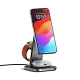 Satechi 3-in-1 Foldable Qi2 Wireless Charging Stand�with Type A,C,G plugs - Space Gray
