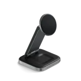 Satechi 3-in-1 Foldable Qi2 Wireless Charging Stand�with Type A,C,G plugs - Space Gray