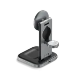 Satechi 3-in-1 Foldable Qi2 Wireless Charging Stand�with Type A,C,G plugs - Space Gray