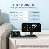 Satechi Qi2 Trio Wireless Charging Pad - with Type A,C,G plugs - Space gray