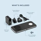 Satechi Qi2 Trio Wireless Charging Pad - with Type A,C,G plugs - Space gray