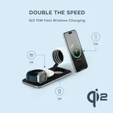 Satechi Qi2 Trio Wireless Charging Pad - with Type A,C,G plugs - Space gray