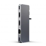 Satechi Aluminium Pro Hub Mini (1xUSB4 96W up to 6K 60Hz display output, 2 x USB-A 3.0, 1xEthernet, 1xUSB-C, 1xAudio) - Space Grey