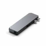 Satechi Aluminium Pro Hub Mini (1xUSB4 96W up to 6K 60Hz display output, 2 x USB-A 3.0, 1xEthernet, 1xUSB-C, 1xAudio) - Space Grey