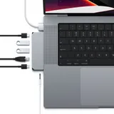 Satechi Aluminium Pro Hub Mini (1xUSB4 96W up to 6K 60Hz display output, 2 x USB-A 3.0, 1xEthernet, 1xUSB-C, 1xAudio) - Space Grey