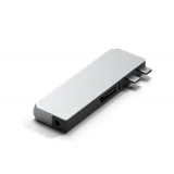 Satechi Aluminium Pro Hub Mini (1xUSB4 96W up to 6K 60Hz display output, 2 x USB-A 3.0, 1xEthernet, 1xUSB-C, 1xAudio) - Silver