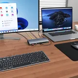 Satechi Aluminium Thunderbolt 4 Dock (1xT4 P 96W,3x T4 40Gbps 15W,Ethernet,3xUSB-A 3.2 10 Gbps,1xUSB-A 2.0 charging,SDcard,3.5mm audio) EU version - Space Grey