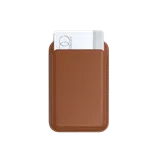 Satechi Vegan-Leather Magnetic Wallet Stand (iPhone 12/13/14/15 all models) - Brown