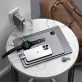 Satechi Travel Chrager 145W USB-C 4-Port (4x USB-C PD, UK-EU-AU-US adapte & mesh bag inc.) - Space Grey