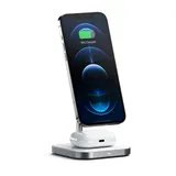 Satechi Aluminium 2-in-1 Magnetic Wireless Charging stand (iPhone 12/13, AirPods Pro, USB-C cable included) - White