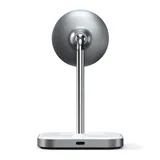 Satechi Aluminium 2-in-1 Magnetic Wireless Charging stand (iPhone 12/13, AirPods Pro, USB-C cable included) - White