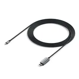Satechi USB-C To HDMI 2.1 8K Cable (Mac Devices up to 4K/60Hz, 8K/60Hz, 4K 60Hz/120Hz, 2K/ 40Hz, 1080P/500Hz,  Dynamic HDR10+  HDCP 1.4 & HDCP 2.3) - Space Grey