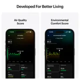 Ultrahuman Home - Air quality sensing - Noise detection - Natural & blue light exposure - Temperature tracking - Humidity monitoring