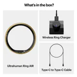 Ultrahuman Ring Air - Smart Ring, Charger, USB Cable / Size-07- Air_Gold