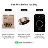 Ultrahuman Ring Air - Smart Ring, Charger, USB Cable / Size-14- Brushed_Rose_Gold