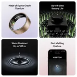 Ultrahuman Ring Air - Smart Ring, Charger, USB Cable / Size-07- Brushed_Rose_Gold
