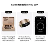 Ultrahuman Ring Air - Smart Ring, Charger, USB Cable / Size-12- Brushed_Rose_Gold