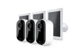 Arlo Essential (Gen.2) Bundle 2K Outdoor Security Camera - 3 Camera Kit + 3 Essential Solar Panel Charger - White