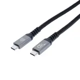Dviced USB4 Braided Cable, 80 Gbps, 240 W, (Thunderbolt compatible), 1m - black