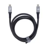 Dviced USB4 Braided Cable, 80 Gbps, 240 W, (Thunderbolt compatible), 1m - black