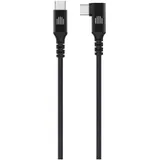 Dviced Angled Braided cable USB-C to USB-C, 1,25m - black
