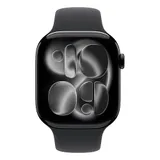 Apple Watch S11 GPS 46mm Jet Black Aluminium Case with Black Sport Band - S/M