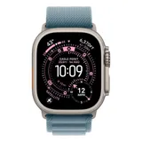 Apple Watch Ultra 3 Cellular 49mm Natural Titanium Case with Light Blue Alpine Loop - Large