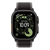 Apple Watch Ultra 3 Cellular 49mm Black Titanium Case with Black/Charcoal Trail Loop - M/L