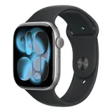 Apple Watch S11 Cellular 46mm Space Grey Aluminium Case with Black Sport Band - M/L