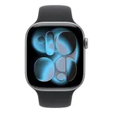 Apple Watch S11 Cellular 46mm Space Grey Aluminium Case with Black Sport Band - M/L